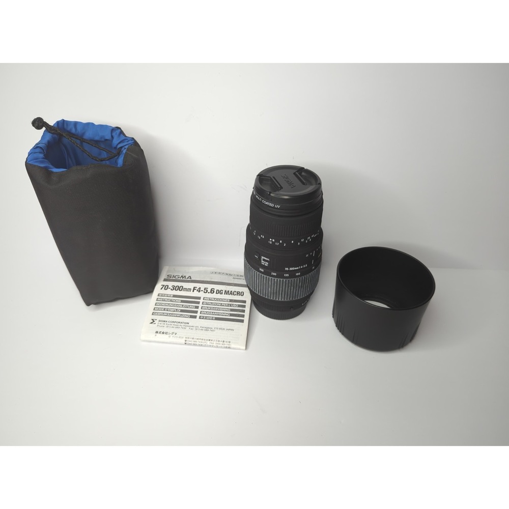 Sigma DG 70-300mm f/4 - 5.6 Macro Lens Hood Pouch Case Bundle Pentax